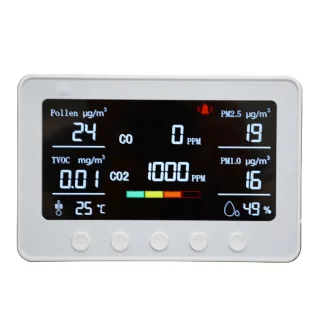 PT02 Plus 7In1 Smart Air Quality Monitor WIFI CO2 PM2.5 Pollen TVOC Laser Infrared Sensor Home Safety Essential
