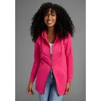 Flashlights Sweatjacke in langer Form mit Zipper