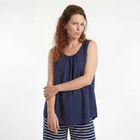 OriginalYou Trägertop Damen Long Top Sommer Oberteil ärmelloses Strandshirt mit Innentop für blickdichten Tragekomfort, erhältlich von 36-50