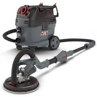 MENZER Trockenbauschleifer LHS 225 + VCM 530 PRO, max. 2100 U/min, (Set), Langhalsschleifer & Sicherheitssauger, Nass-Trocken-Sauger
