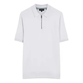 Ted Baker Daldin Rayon Zip Hellblaues Polohemd