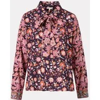 Himalaya Clothing Langarmbluse Damen mit verspieltem Blumenprint - Schluppenbluse aus edler Viskose Weiche Langarm Bluse mit hohem Tragekomfort