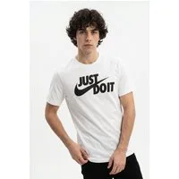 Nike Sportswear T-Shirt M NSW TEE JUST DO IT SWOOSH mit Logodruck auf der Brust, Kurzarm-Design, aus Jersey-Material