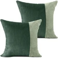 Amilian Kissenbezüge - 2er Set Kissenbezug - Zierkissenbezüge - Bezug für Dekokissen, (2 Stück), 40x40 cm Cord-Optik - Kissenhüllen, Bezüge, Sofabezüge