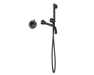 JEE-O cone 02 Wand-Badkombination mit Handbrause, gun metal, 900-6486 900-6486