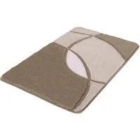 Kleine Wolke Badematte Kent, Badvorleger, Badezimmer Teppich, Höhe 20 mm, rutschhemmend beschichtet, fußbodenheizungsgeeignet, Polyacryl, rechteckig, Badteppich, modernes Design, Hoch-Tief Effekt