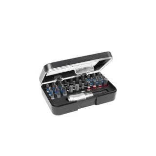 Wiha Bit Set Standard 25 mm gemischt 31-teilges Set 1/4 zoll C6,3 in Box mit Gürtelclip - 41131