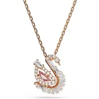 Swarovski Kette mit Anhänger Schmuck Geschenk Schwan Halskette, mit Swarovski® Kristall, Swarovski® Zirkonia (synth)