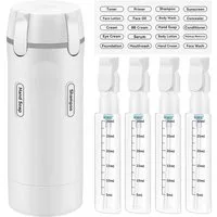 Agger Reisebehälter 4-in-1-Reise-Spenderflaschen-Set,Tragbare Reisebehälter (Nachfüllbare, Auslaufsichere Quetschflaschen), Für Shampoo, Lotion, Spülung und Creme