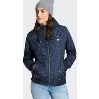 Ragwear Outdoorjacke NUGGIE DOTS O aus Polyester, hüftlange Passform, hochschließender Kragen