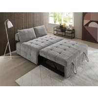 ATLANTIC home collection Schlafsofa Kuno, B:140cm, 2-Sitzer Schlafsofa mit Sitztiefenverstellung (2x)