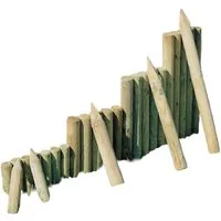 Gartenpirat Beetumrandung Palisaden Ø 6 und 8 cm Beetumrandung Rasenkante Holz-Pfosten KDI Pfahl, Beeteinfassung, Gartengestaltung, Einfriedung