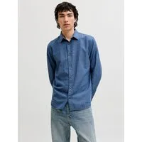 Jack & Jones Langarmhemd JJESUMMER LINEN BLEND SHIRT L/S SN Baumwollmischung, regular fit
