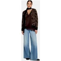 Zero Satinbluse Damen mit Spitzeneinsatz
