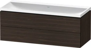 Duravit L-Cube c-shaped Set wandhängend Nussbaum gebürstet Matt 1200x480x480 mm - LC6953N69690000 LC6953N69690000