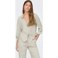 JDY Hemdbluse JDYCAYA LINEN LOOSE L/S SHIRT WVN DIA mit Leinen