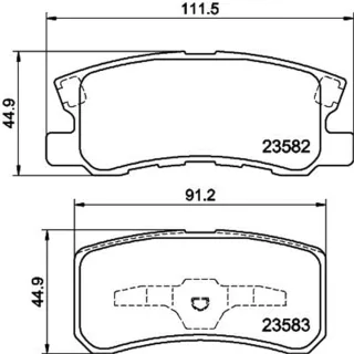 Hella Bremsbel?ge hinten Chrysler Citroen Dodge Jeep Mitsubishi Peugeot