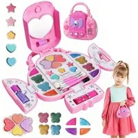 CLTYQ Kosmetik-Set Kreativset Kosmetik-Set,Kinder-Make-up-Kit mit Spiegel-,Make-Spielzeug, Prinzessinnen-Spielzeug-Kosmetik-Set,waschbares Make-up-Set