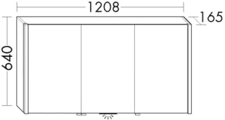 Burgbad Sp.-Schr.belL.HGL 640x1208x165 bel Lack HGL, SPRY120LPN090 SPRY120LPN090