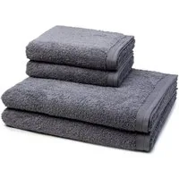 Möve Handtuch Set Superwuschel, Walkfrottee (Spar-Set, 4-St), 2 X Handtuch 2 X Duschtuch im Set - Baumwolle - Saugstark