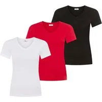 Flashlights V-Shirt (3er-Pack) Sparset, Rippqualität, figurbetonte Passform