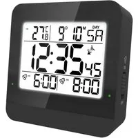 Miraval Funkwecker Funkwecker mit Temperaturnazeige Datumsanazeige Temperaturanzeige