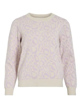 VILA - VIRIL L/S JACQUARD KNIT TOP/4 Winsome Orchid - Gr. - L