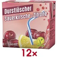 DURSTLOESCHER Softgetränk Sauerkirsch-Zitrone, 12x 500 ml