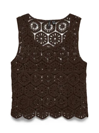 VERO MODA - VMELSA SL CROP TOP JRS NOOS Chocolate Brown - Gr. - XL