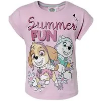 PAW PATROL T-Shirt PAW PATROL Mädchen T-Shirt Rosa, hellblau hellgrau Gr.98 104 110 116 128 Kinder 2 3 4 5 6 7 8 9 10 Jahre