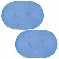 Haus und Deko Platzset Platzset 2er Set oval ca. 45x30 cm Platzdeckchen Tischset geflochtene, (2-St)