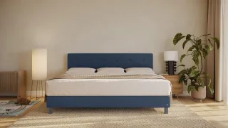 BRUNO Familienbett 240x200cm in Blau | XXL Boxspringbett Premium | mehrfach ausgezeichnet in Design & Qualität
