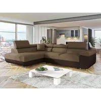 MIRJAN24 Ecksofa Torezio, mit Bettkasten und Schlaffunktion, Einstellbare Kopfstützen, 274x203x70-90 cm