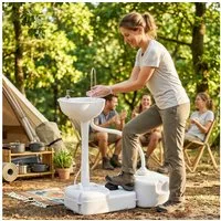 Outsunny Waschbecken mit Auffangbehälter für Abwasser (Handwaschbecken, 1-St., Camping-Waschbecken), für Wohnzimmer, Hellgrau