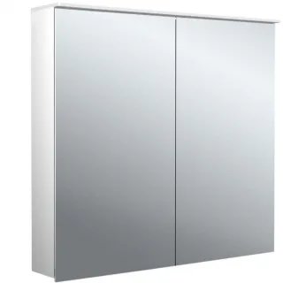 Emco flat 2 Design Aufputz-Lichtspiegelschrank 979706403 800x711mm, LED, mit Lichtsegel, 2-türig, Aluminium