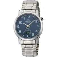MASTER TIME Funkuhr Basic MTGA-10489-32M, Armbanduhr, Quarzuhr, Herren, Datum, Leuchtzeiger, Flexband, Zugband