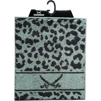 Sansibar Sylt Badematte Badteppich „Leo“ stilvoller Badvorleger mit Leopardenmuster, Höhe 20 mm, rutschhemmend beschichtet, für Fußbodenheizung geeignet, weich, Sansibar-Logo, pflegeleicht, schnell trocknend, Polyester, rechteckig, hoher Komfort durc