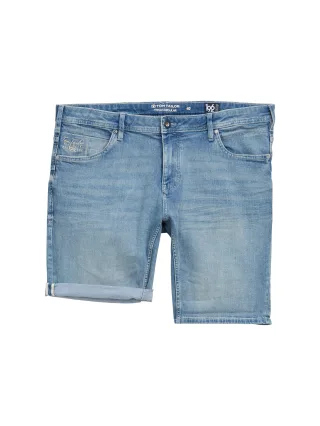 Tom Tailor - Plus Size - TTPLUS REGULAR FIT Jeans Shorts used light stone blue denim - Gr. - 42
