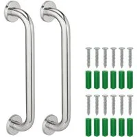 relaxdays Haltegriff 2er Set Haltegriffe aus Edelstahl, belastbar bis 200 kg