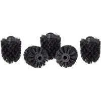 relaxdays Badezimmer-Set WC Bürstenkopf Ersatz-Set 12 mm D = 8 cm, schwarz