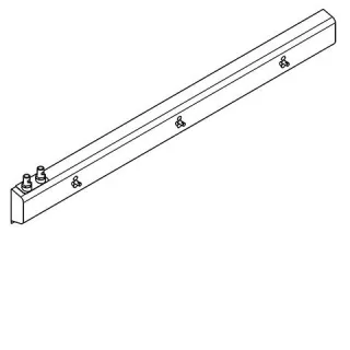 KWC Aquarotter Armatureneinheit, Edst., W.-Mont., 3 Waschplätze, 1800 mm, Wasser ob. li, 2030072655 2030072655