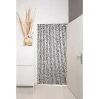 Defactoshop Insektenschutz-Vorhang Türvorhang Flauschvorhang PVC 100x200cm 90x200cm Grau/Weiss MIX, BxH 90x200cm,100x200cm