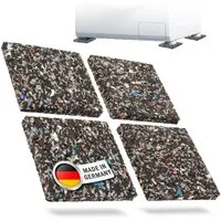 ECENCE Vibrationsdämpfer 4x Schwingungsdämpferpads Waschmaschine 10x10cm