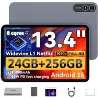 SHOU 13,4",Android 16, 10000 mAh,256 GB mit Tablet-Hülle/Displayschutzfolie Tablet (13.4", 256 GB, Android 16, WiFi, 10000 mAh, Gemini AI, inklusive Tablet-Hülle und Displayschutzfolie)