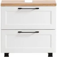 welltime Waschbeckenunterschrank Lana Badmöbel, 2 Schubladen, 60 cm breit