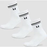 MP Pilates-Socken (3er Pack) – Weiß - UK 12-14