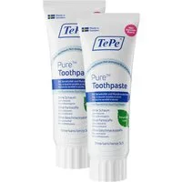 TePe Zahnpasta Pure, 2 Stück, (2er Set, 2-St) Gesunde Mundtrockenheit
