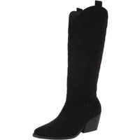 Ital-Design Elegante Cowboy-Stiefel mit Verzierungen für Damen Westernstiefel (90704224) Blockabsatz Stiefel in Schwarz