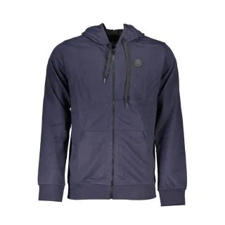 Gianmarco Venturi Blaue Baumwoll-Herren-Hoodie