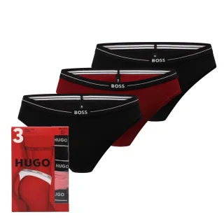 Damen Boss 3er-Pack Logo-Bund Slips in Mehrfarbig